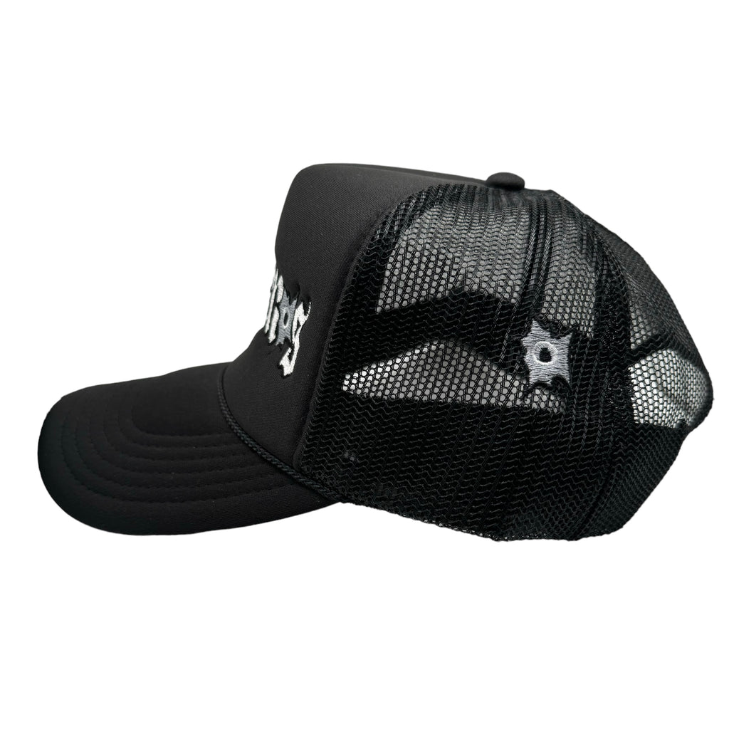 Bulletholes Sin Frenos Trucker Hat - Black/Black