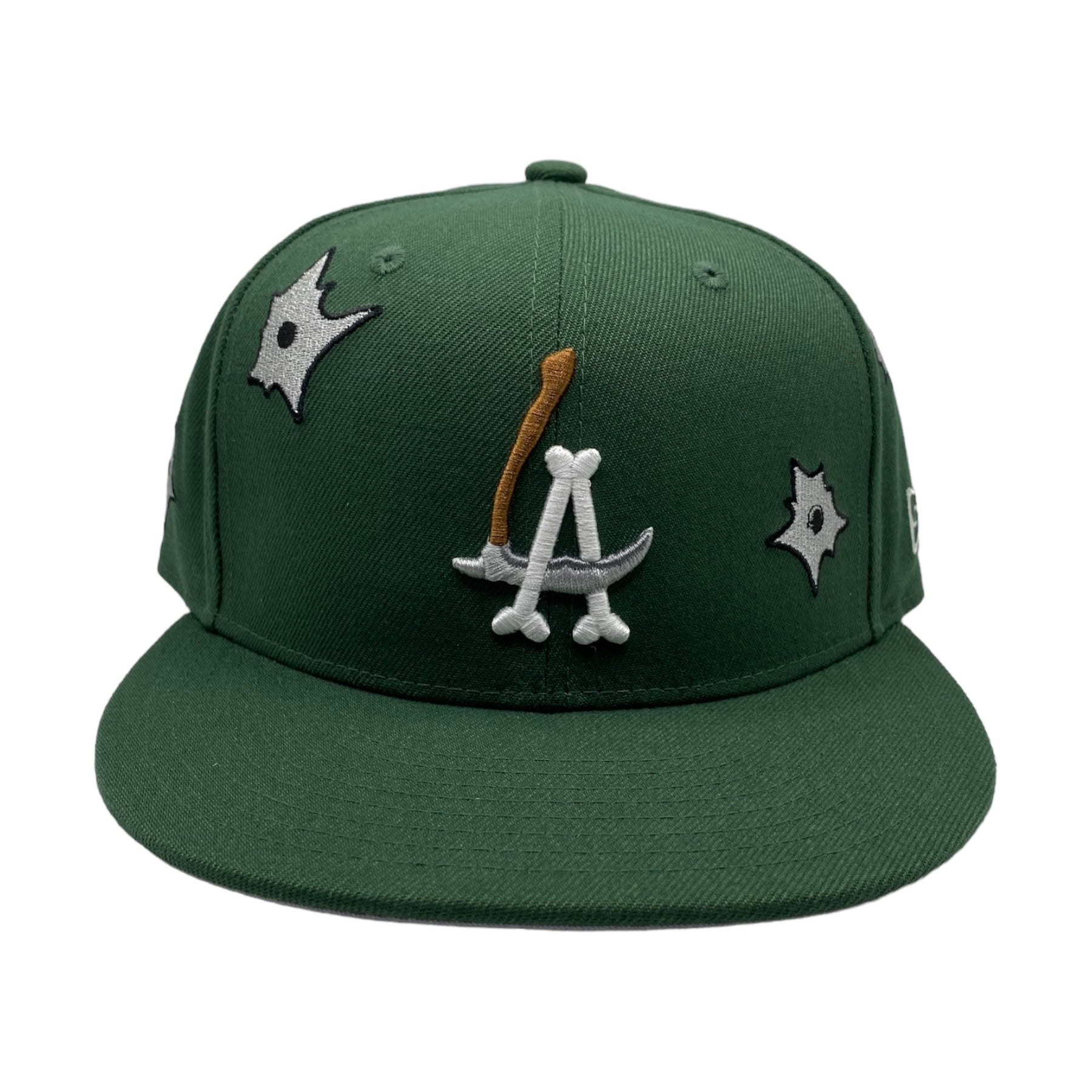 LA Scythe Sin Frenos Fitted Cap (Bulletholes) - Haze Green/Grey UV