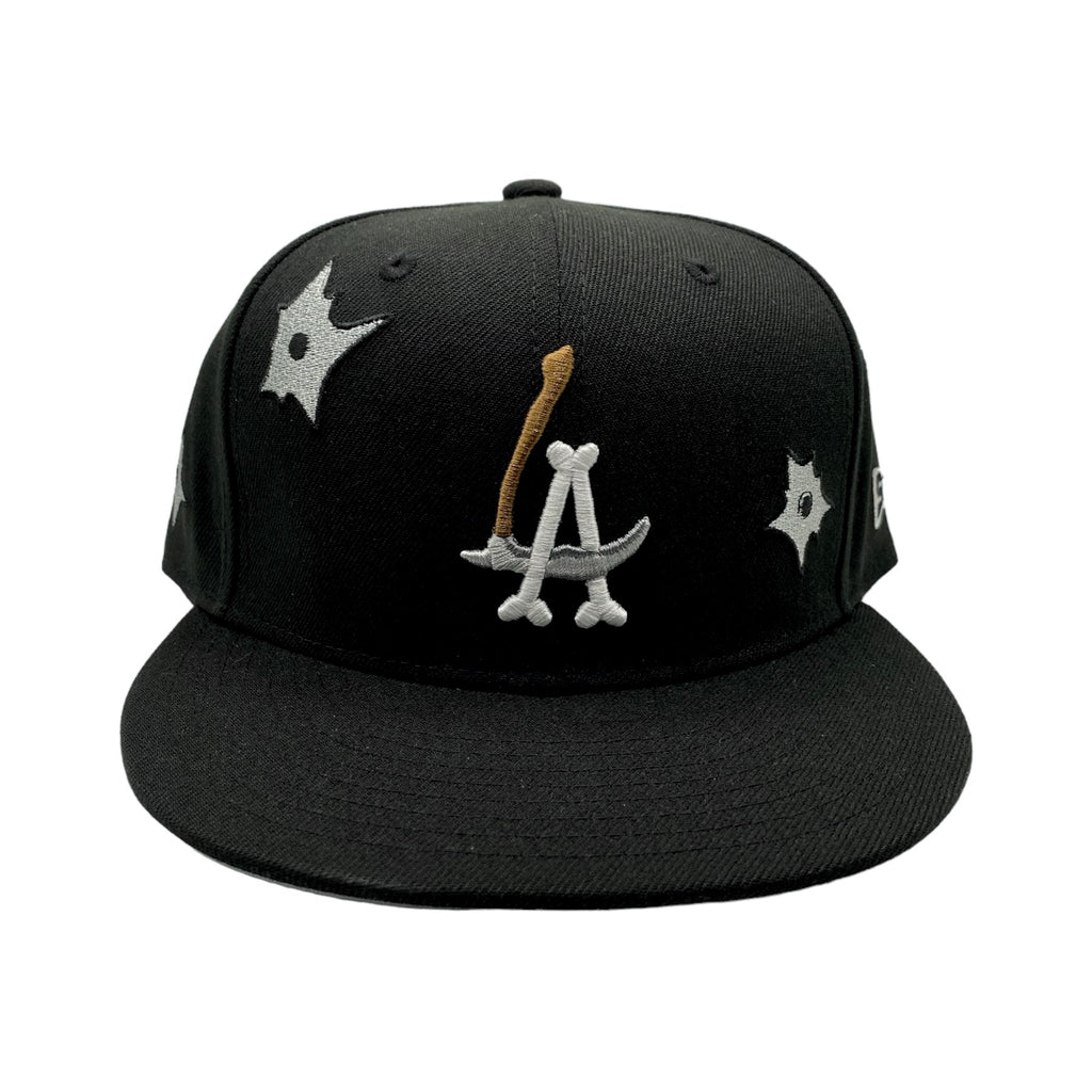 LA Scythe Sin Frenos Fitted Cap (Bulletholes) - Black/Grey UV