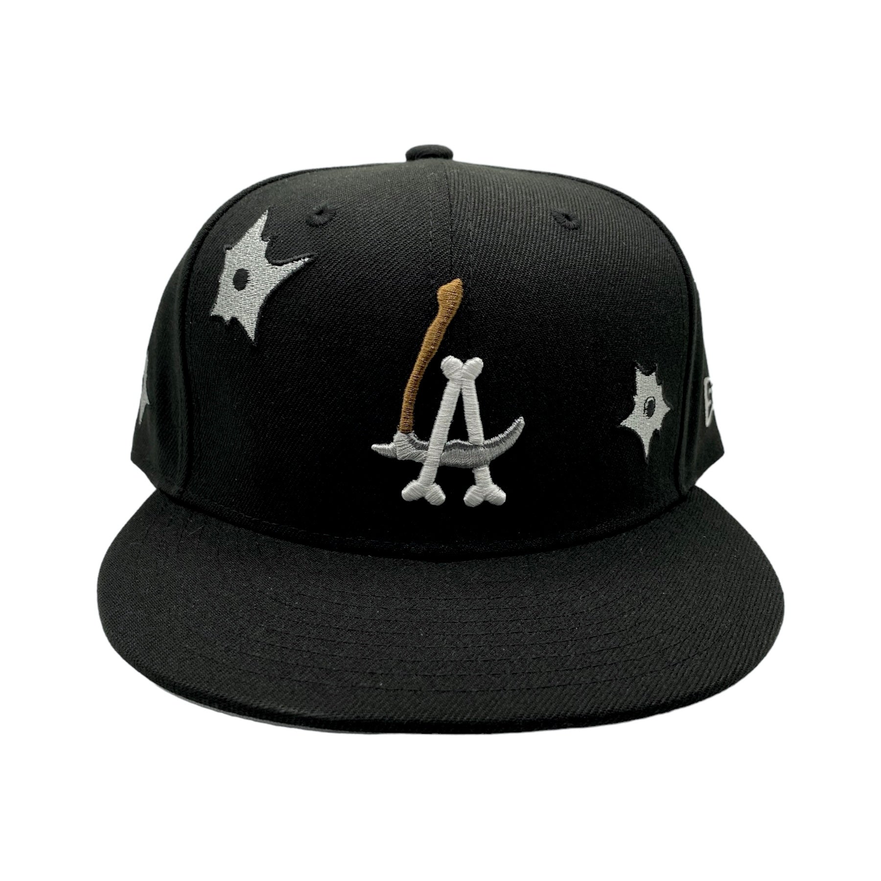 LA Scythe Sin Frenos Fitted Cap (Bulletholes) - Black/Grey UV