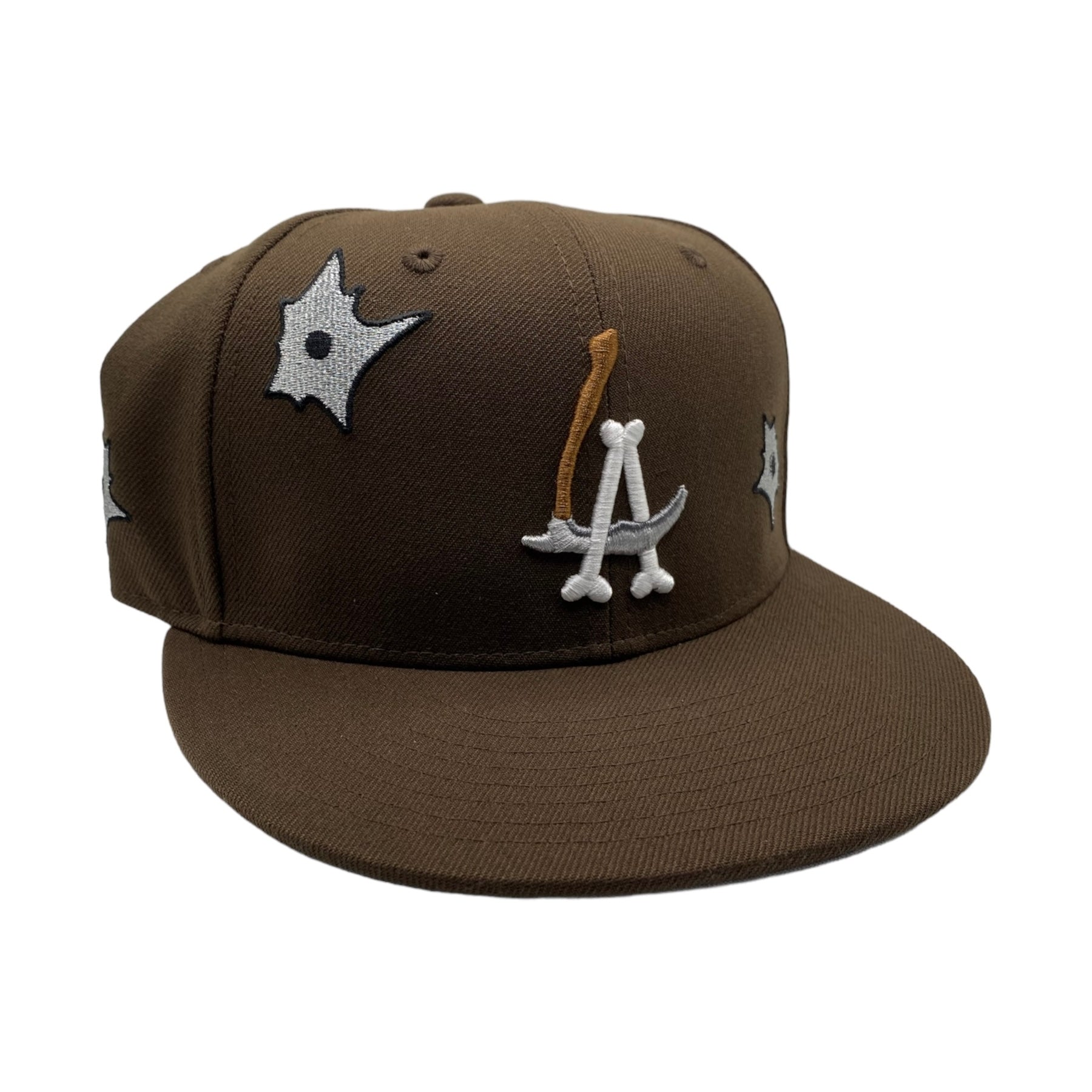 LA Scythe Sin Frenos Fitted Cap (Bulletholes) - Brown/Grey UV