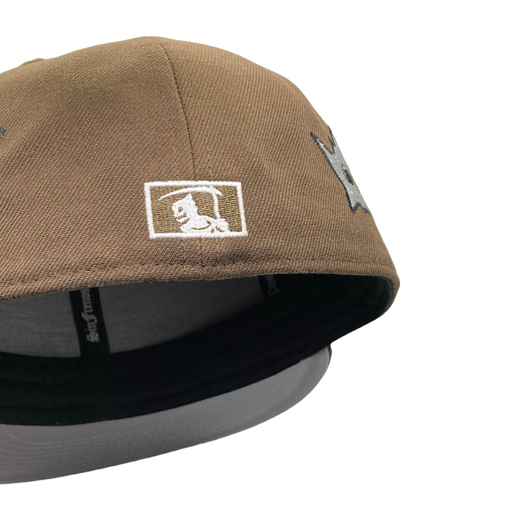 LA Scythe Sin Frenos Fitted Cap (Bulletholes) - Brown/Grey UV