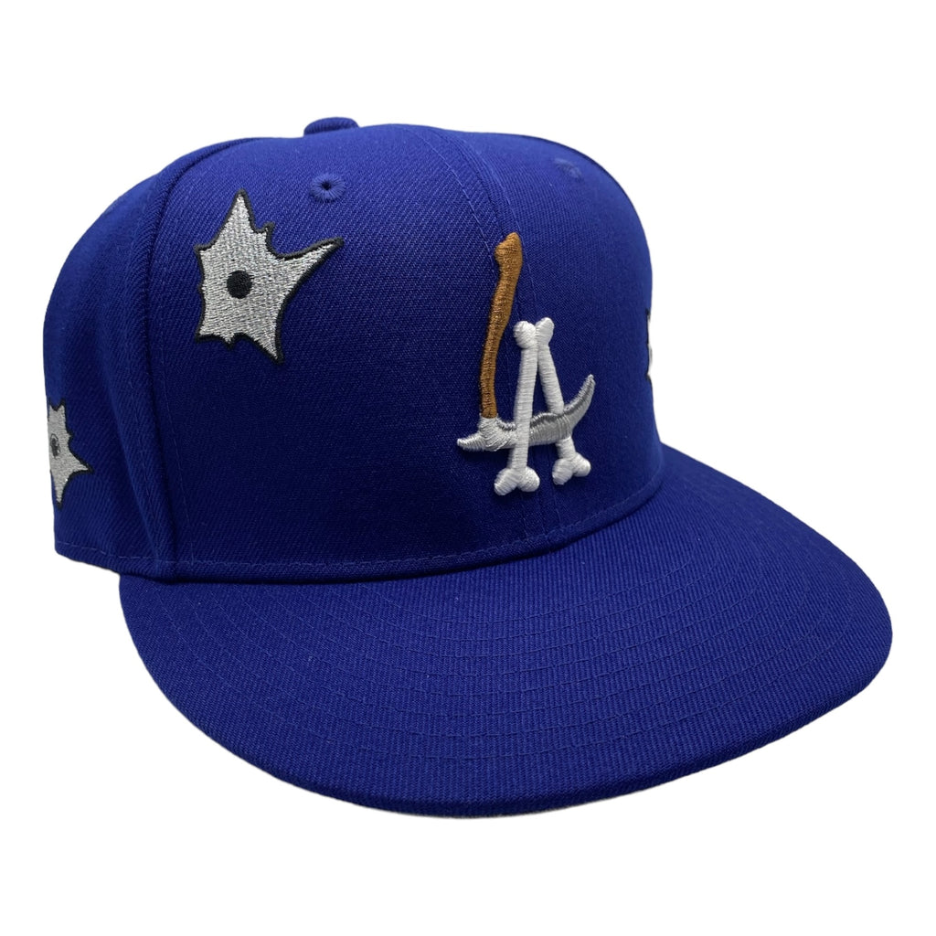 LA Scythe Sin Frenos Fitted Cap (Bulletholes) - Dodger Blue/Grey UV