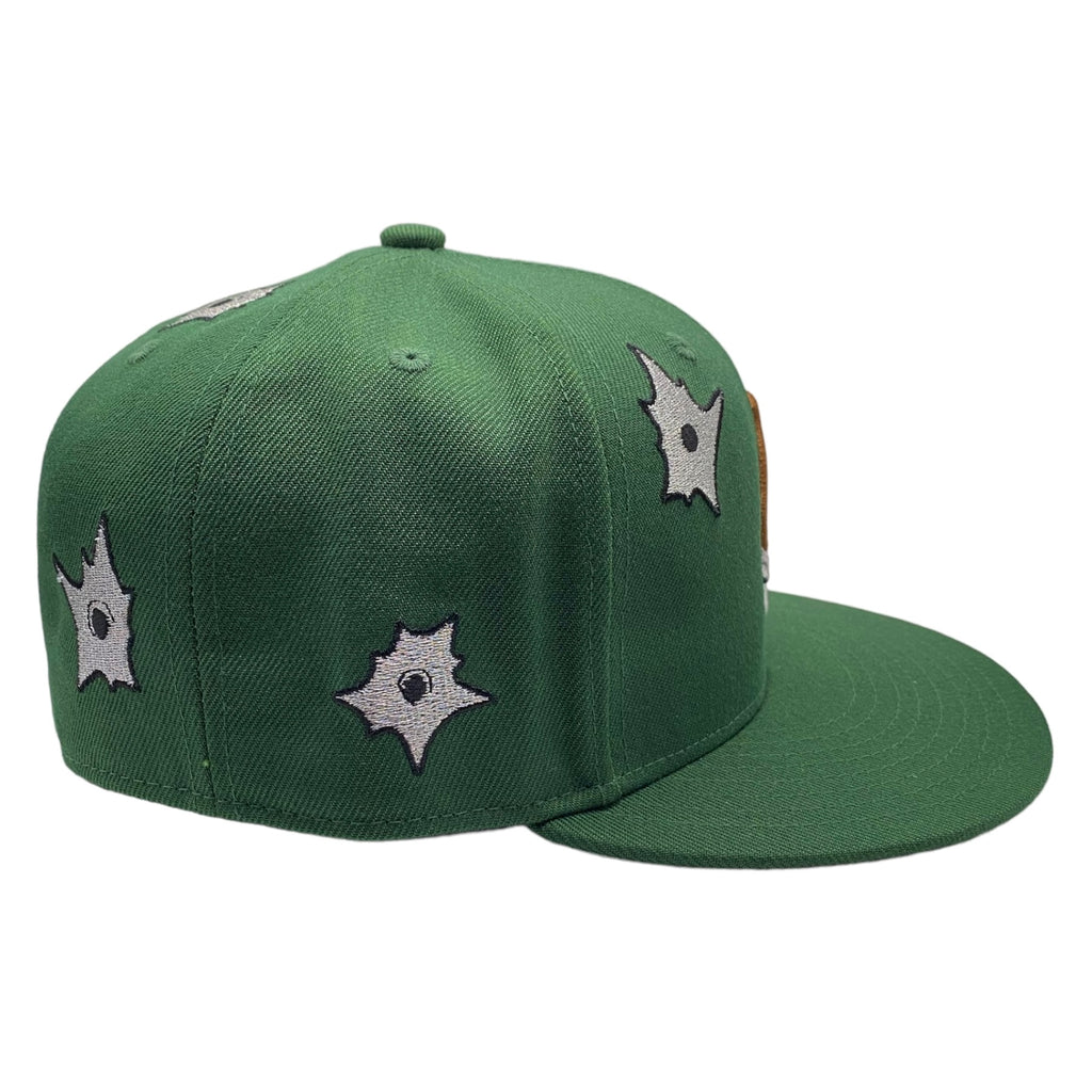 LA Scythe Sin Frenos Fitted Cap (Bulletholes) - Haze Green/Grey UV