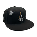 LA Scythe Sin Frenos Fitted Cap (Bulletholes) - Black/Grey UV