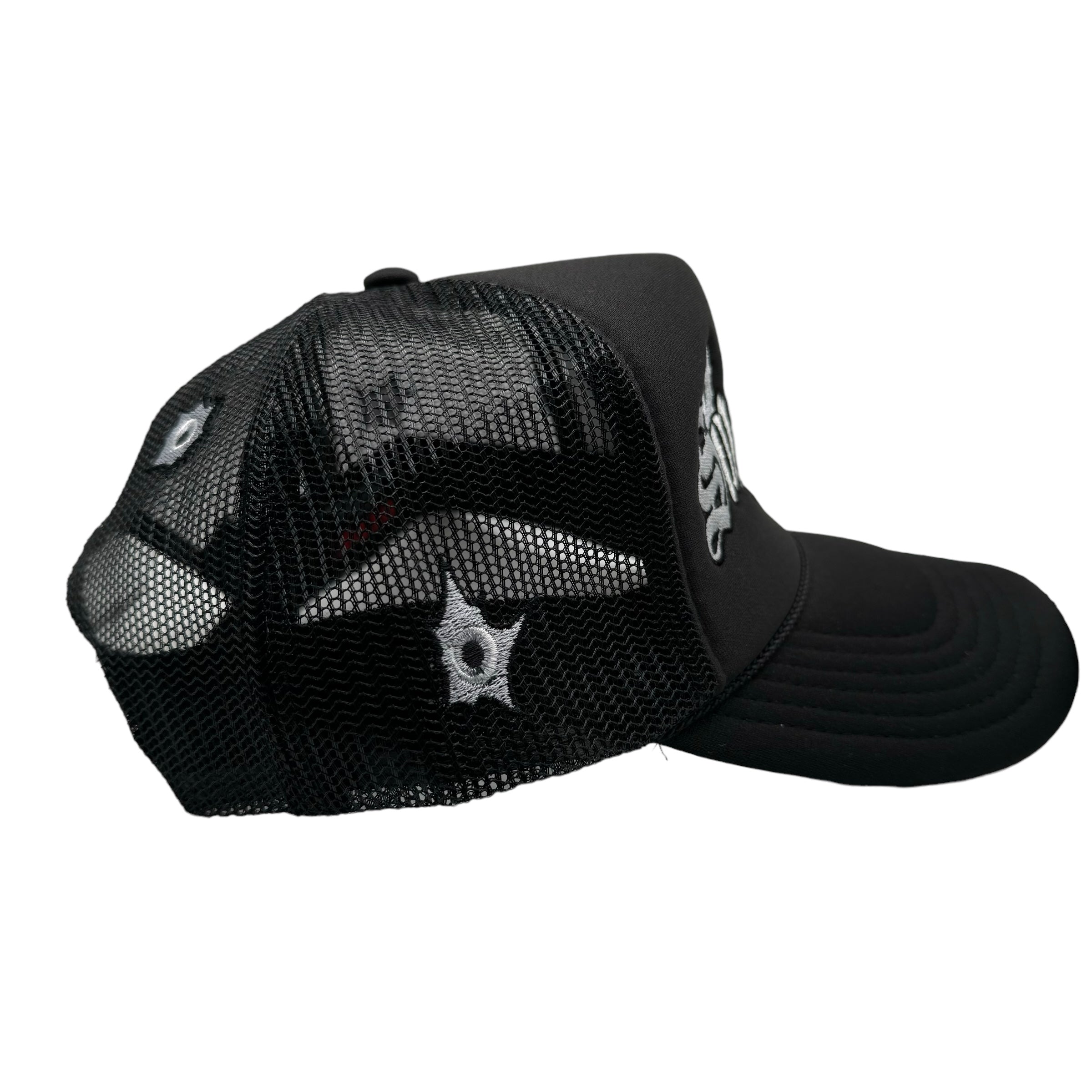 Bulletholes Sin Frenos Trucker Hat - Black/Black