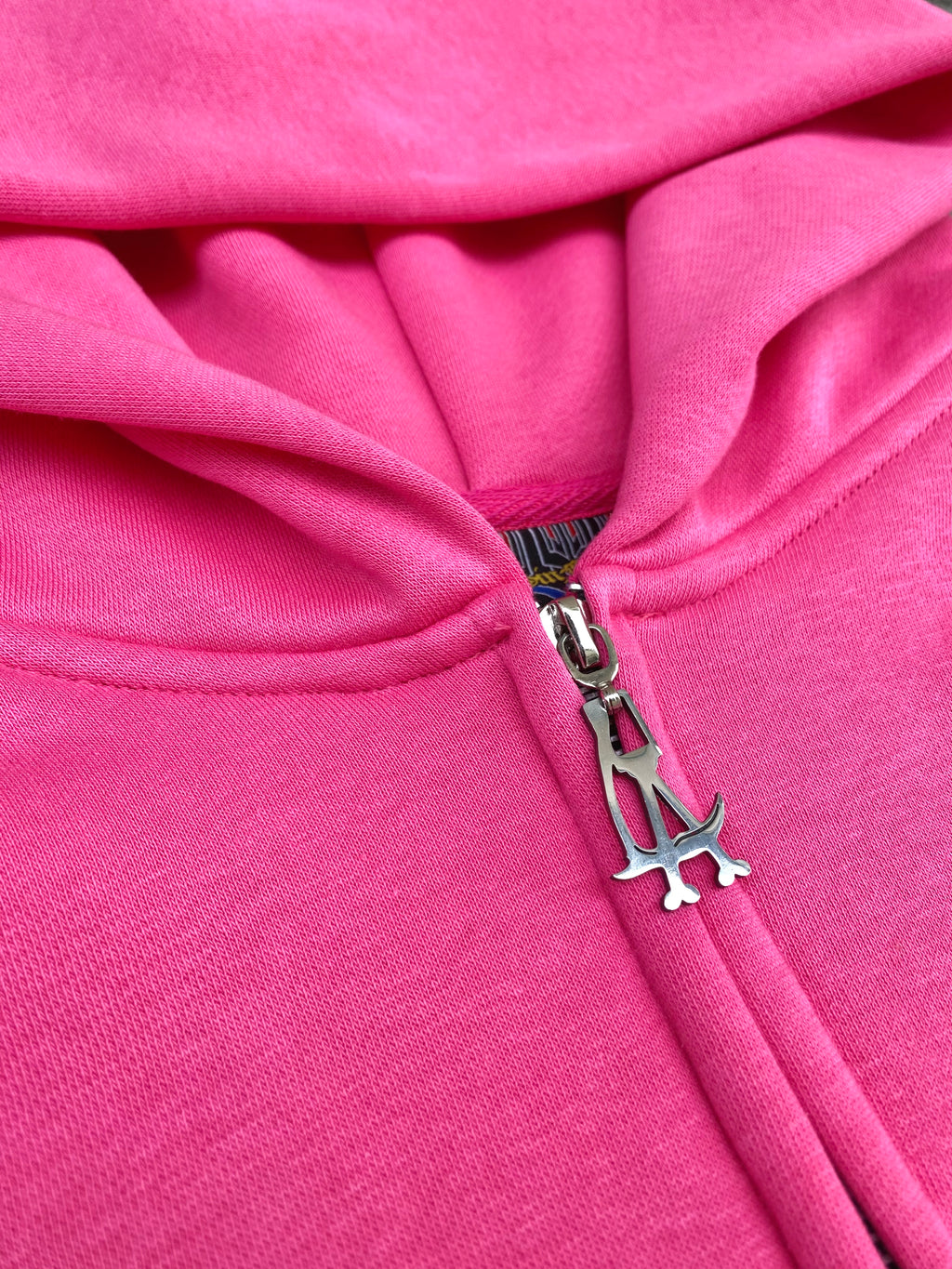 Sin Frenos Essential Zip Hoodie – Pink