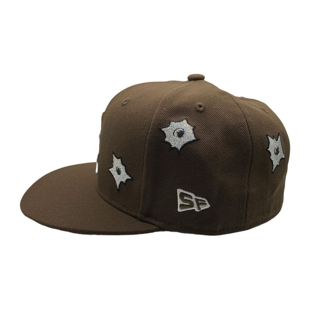 LA Scythe Sin Frenos Fitted Cap (Bulletholes) - Brown/Grey UV