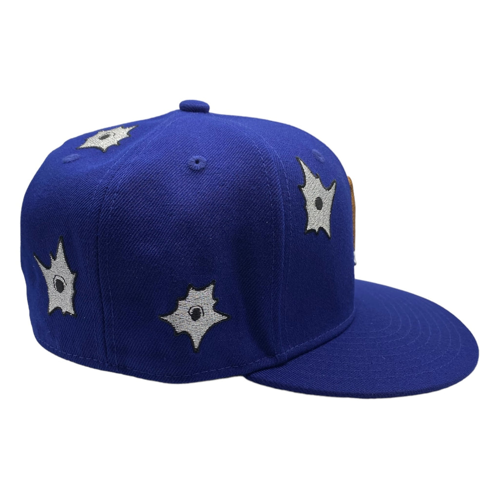 LA Scythe Sin Frenos Fitted Cap (Bulletholes) - Dodger Blue/Grey UV
