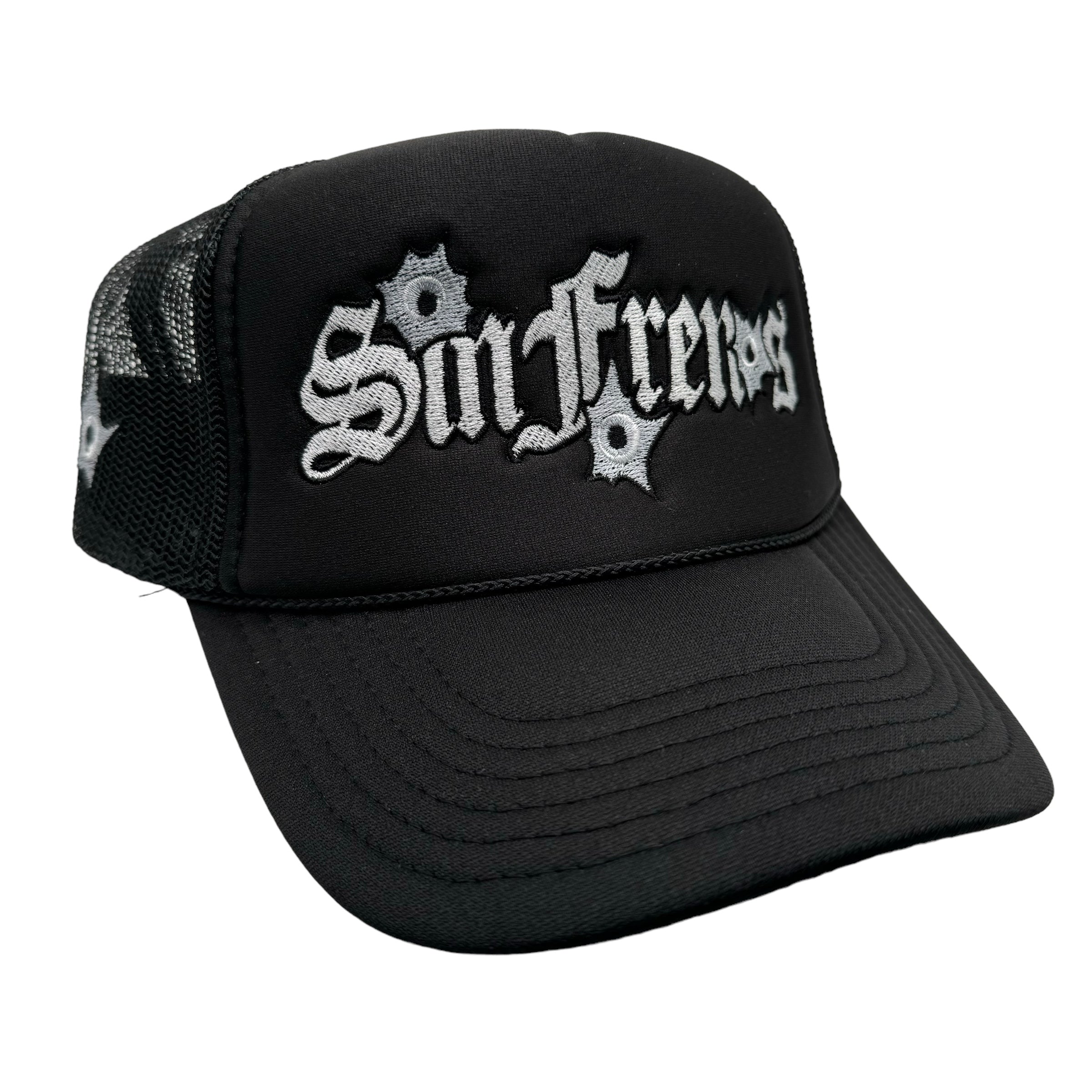 Bulletholes Sin Frenos Trucker Hat - Black/Black