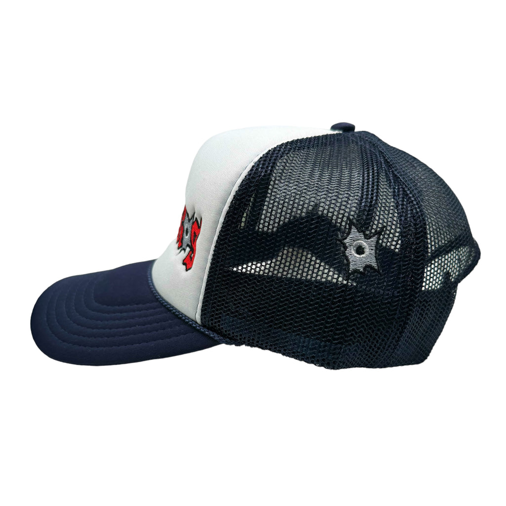 Bulletholes Sin Frenos Trucker Hat – Navy/White/Red
