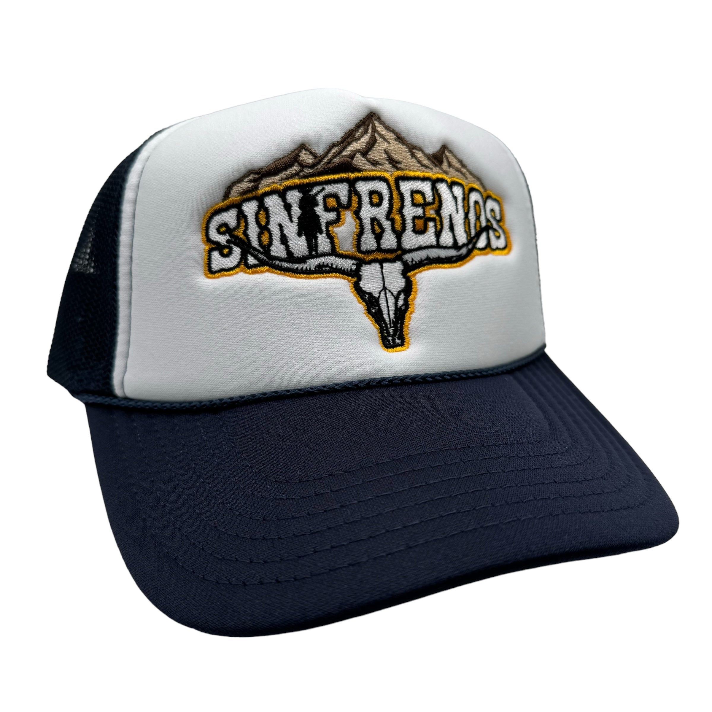Longhorn Sin Frenos Trucker Hat – Navy/White