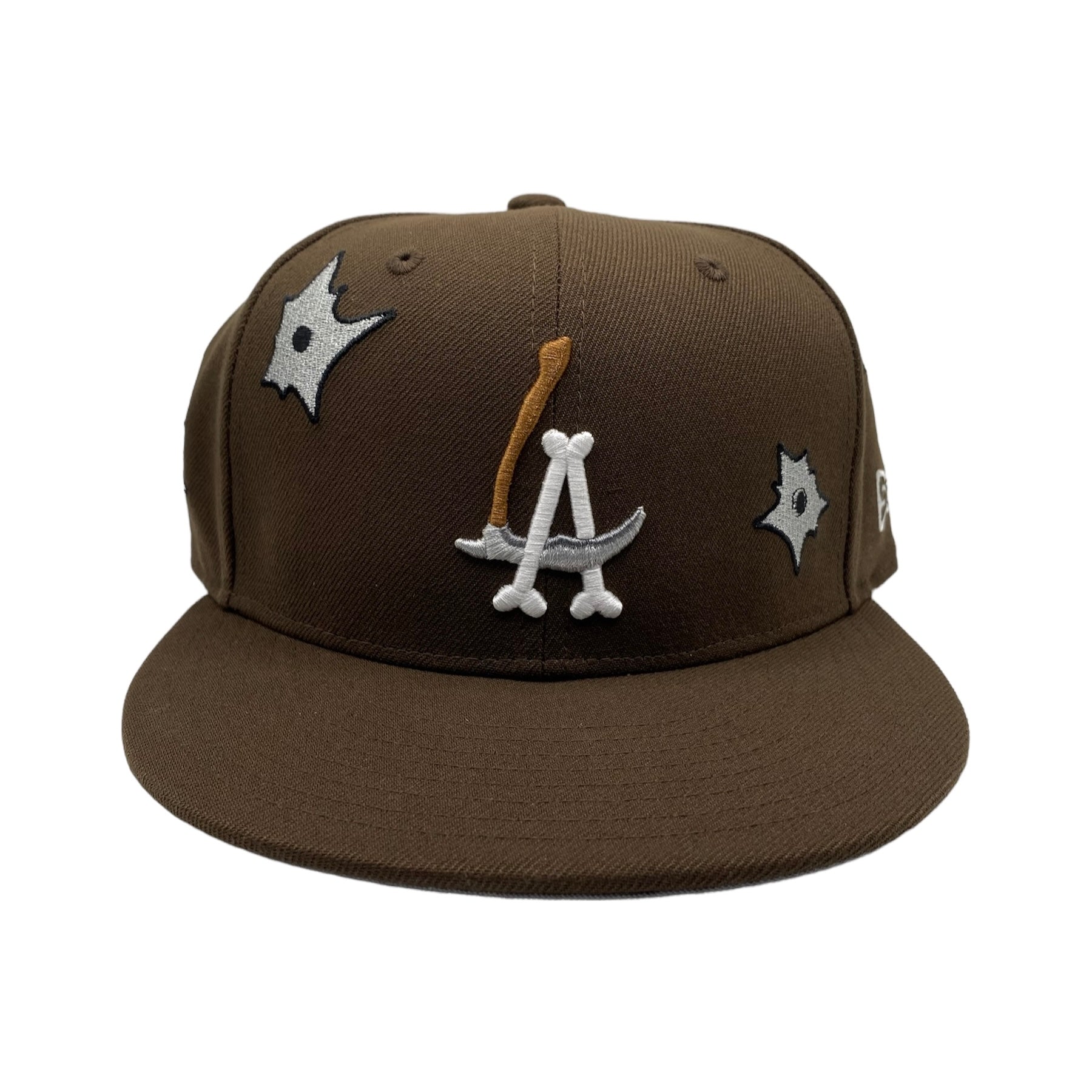 LA Scythe Sin Frenos Fitted Cap (Bulletholes) - Brown/Grey UV