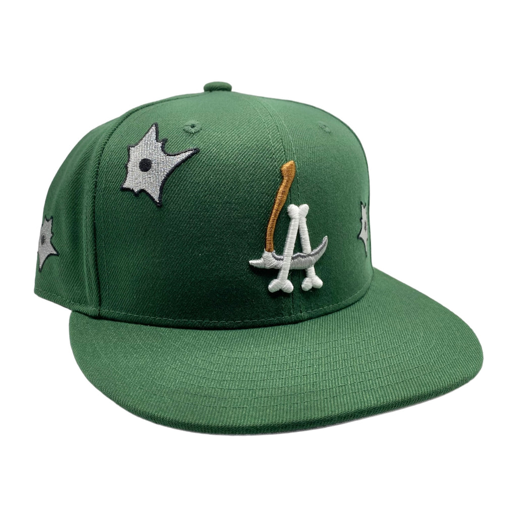 LA Scythe Sin Frenos Fitted Cap (Bulletholes) - Haze Green/Grey UV