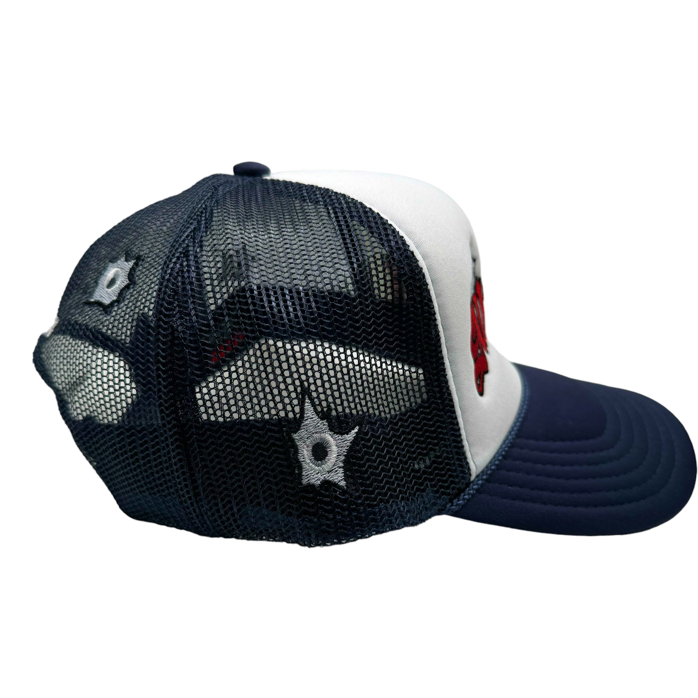 Bulletholes Sin Frenos Trucker Hat – Navy/White/Red