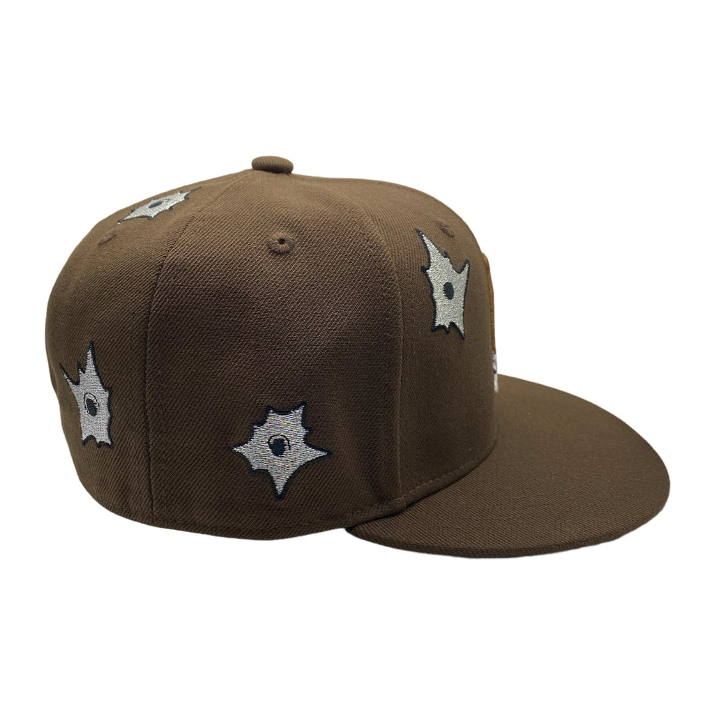 LA Scythe Sin Frenos Fitted Cap (Bulletholes) - Brown/Grey UV