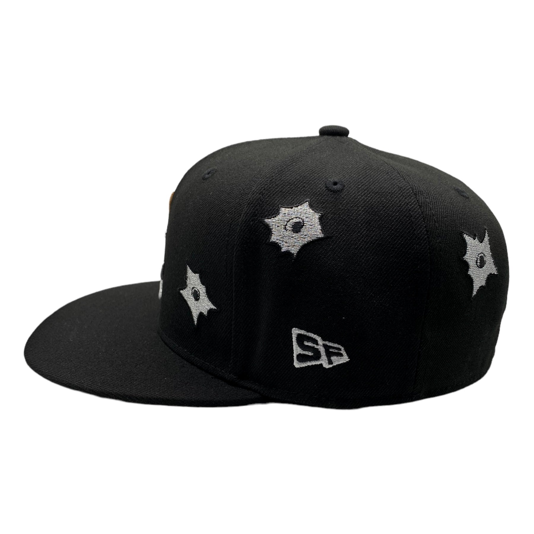 LA Scythe Sin Frenos Fitted Cap (Bulletholes) - Black/Grey UV