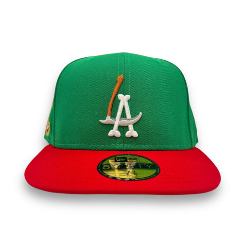 LA Scythe 59FIFTY Fitted Cap - Green/Red/Grey UV