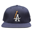 LA Scythe Snapback cap in navy.