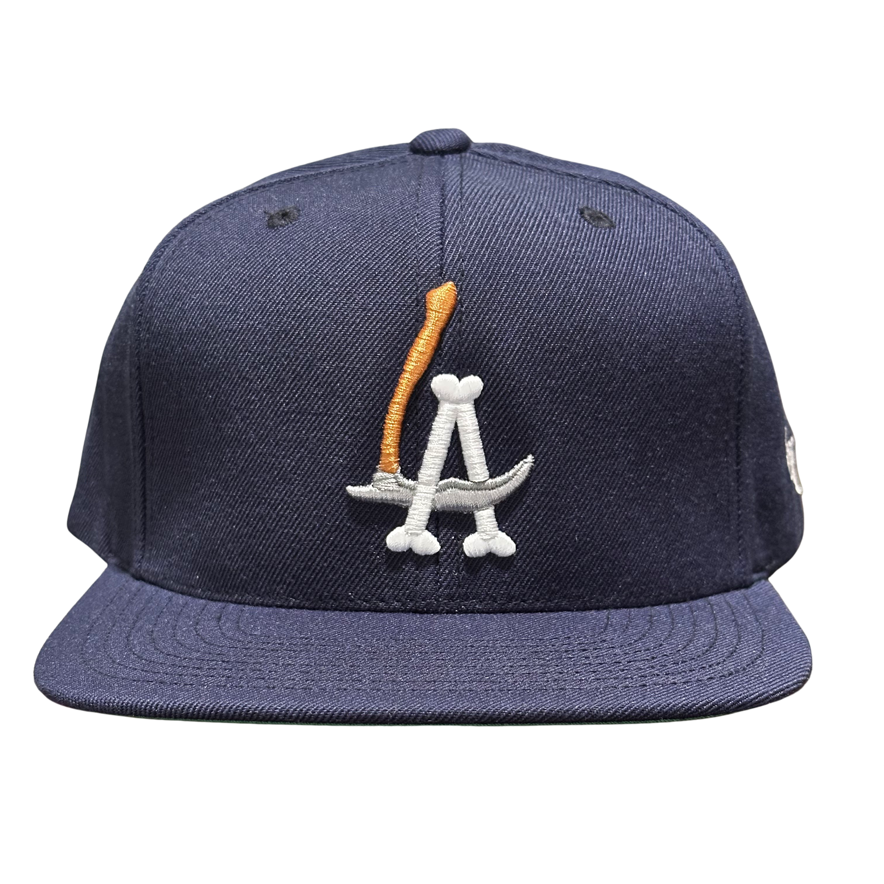 LA Scythe Snapback cap in navy.