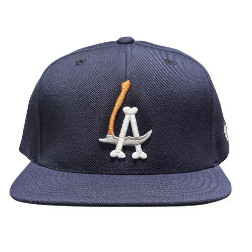 LA Scythe Snapback cap in navy.