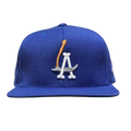 LA Scythe Snapback cap in royal blue.