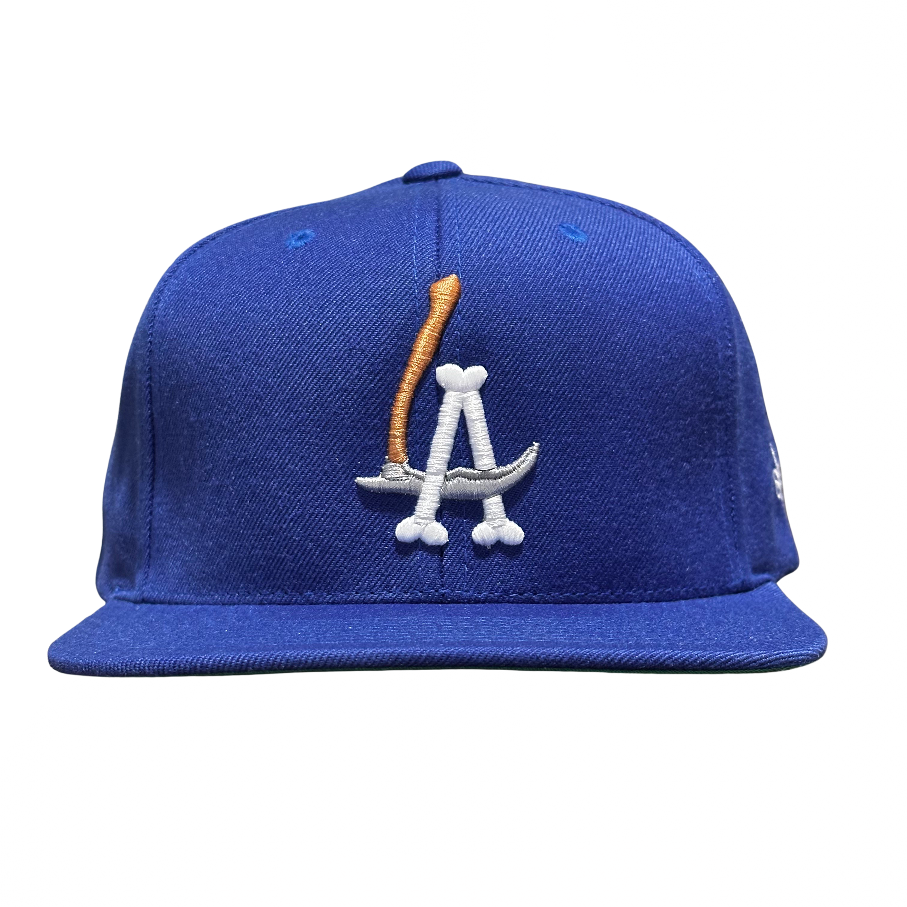 LA Scythe Snapback cap in royal blue.