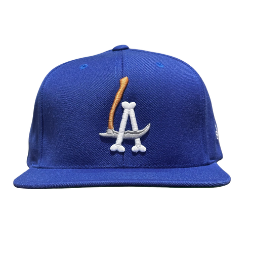 LA Scythe Snapback cap in royal blue.