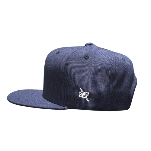 LA Scythe Snapback cap in navy.