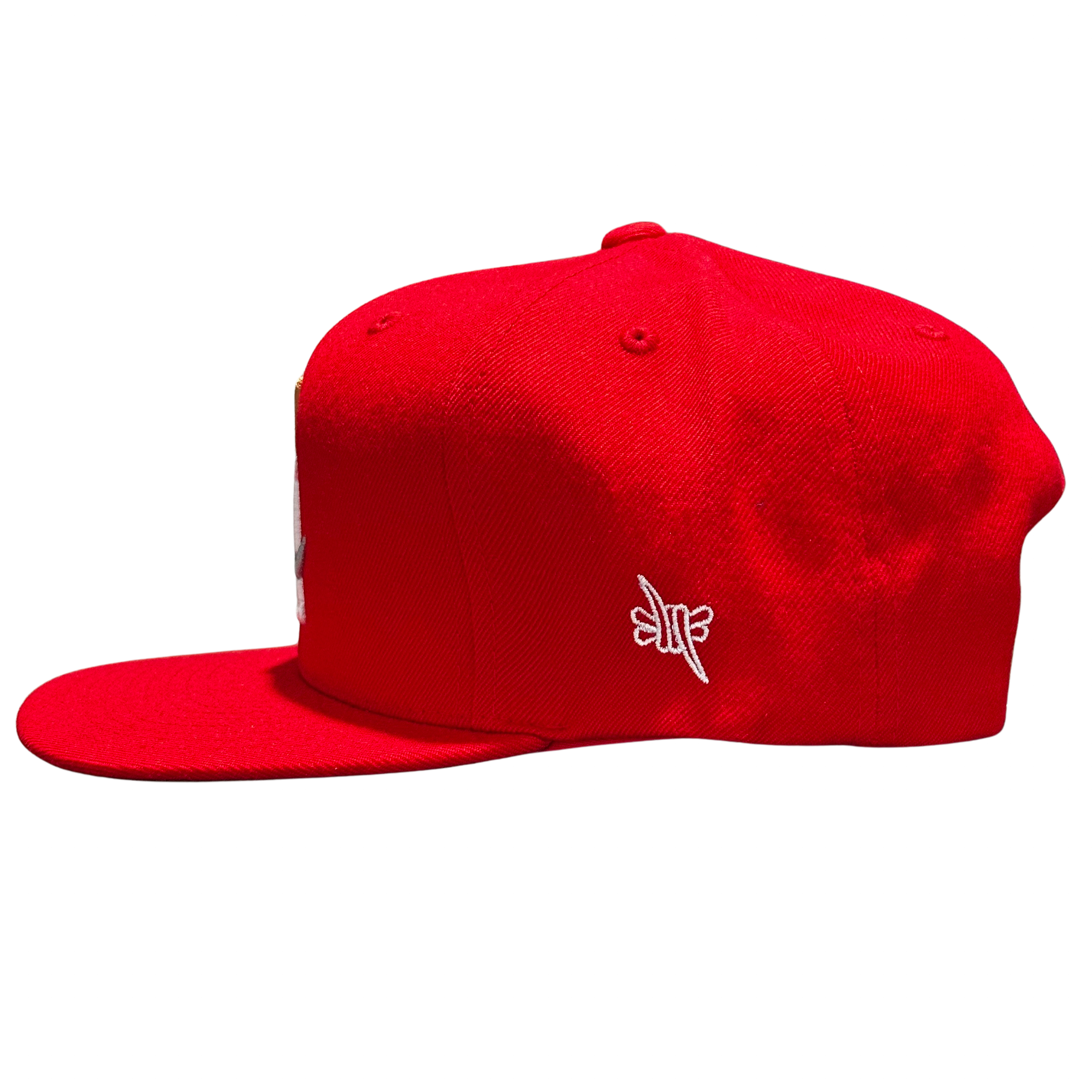 LA Scythe Snapback cap in red.