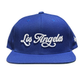LA Scythe Snapback cap in royal blue.