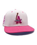LA Scythe Sin Frenos Fitted Cap (Anniversary) - Cream/Pink/Sky Blue UV