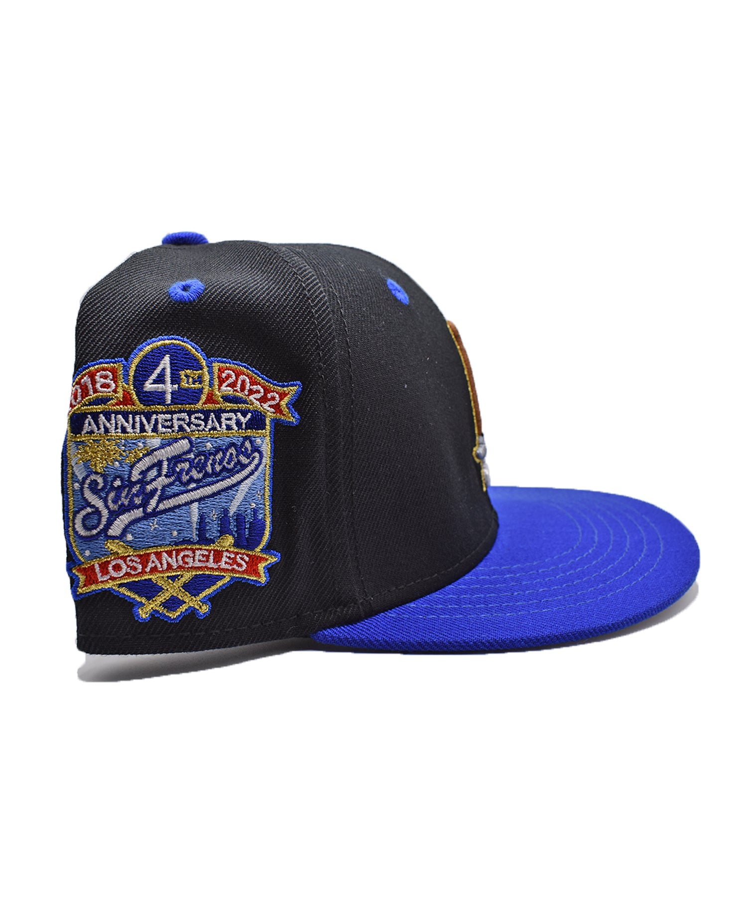 LA Scythe Sin Frenos Fitted Cap (Anniversary) - Black/Royal/Grey UV