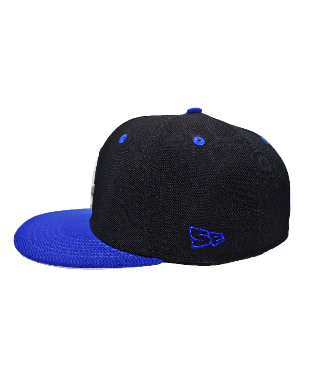 LA Scythe Sin Frenos Fitted Cap (Anniversary) - Black/Royal/Grey UV