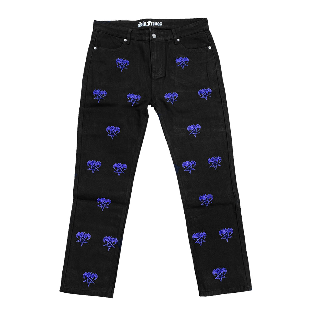 Sin Frenos Pentagram Denim Pants – Relaxed Fit