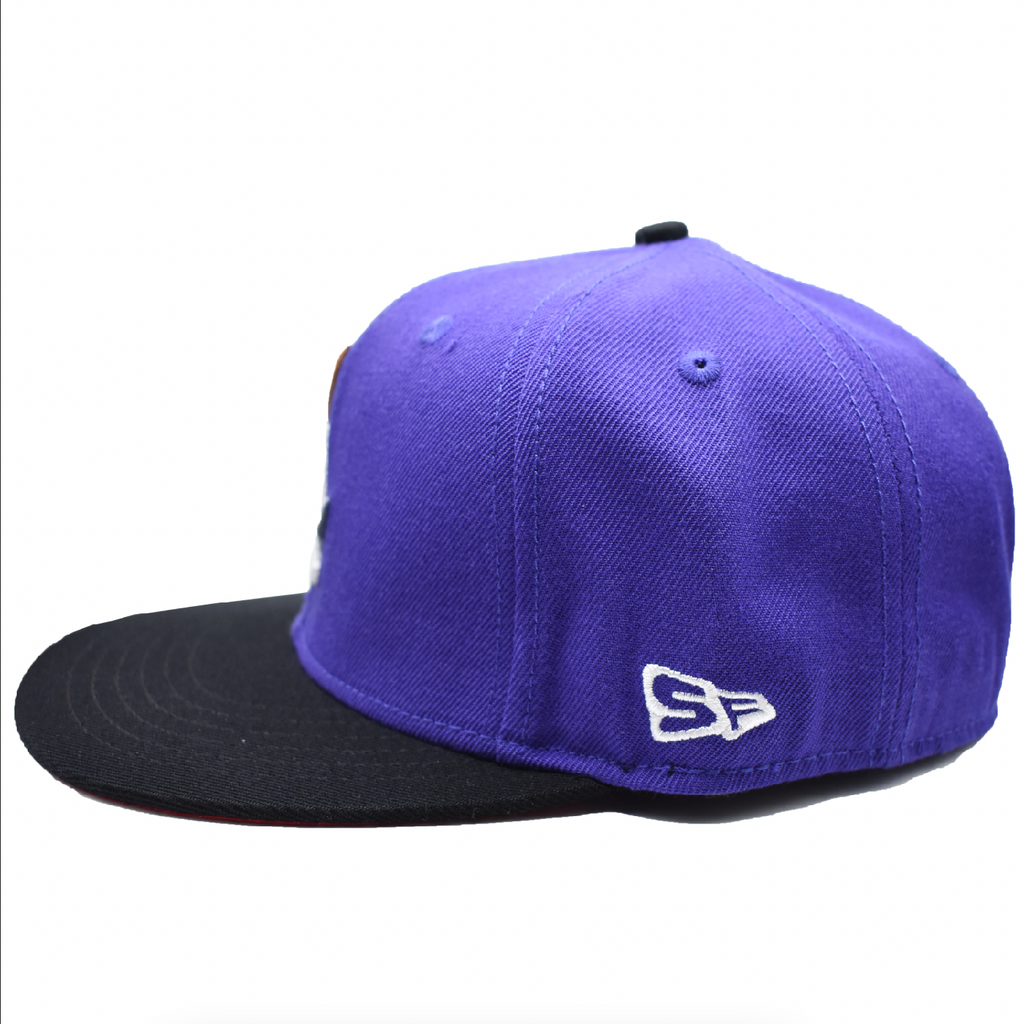 LA Scythe Sin Frenos Fitted Cap - Purple/Black/Red UV