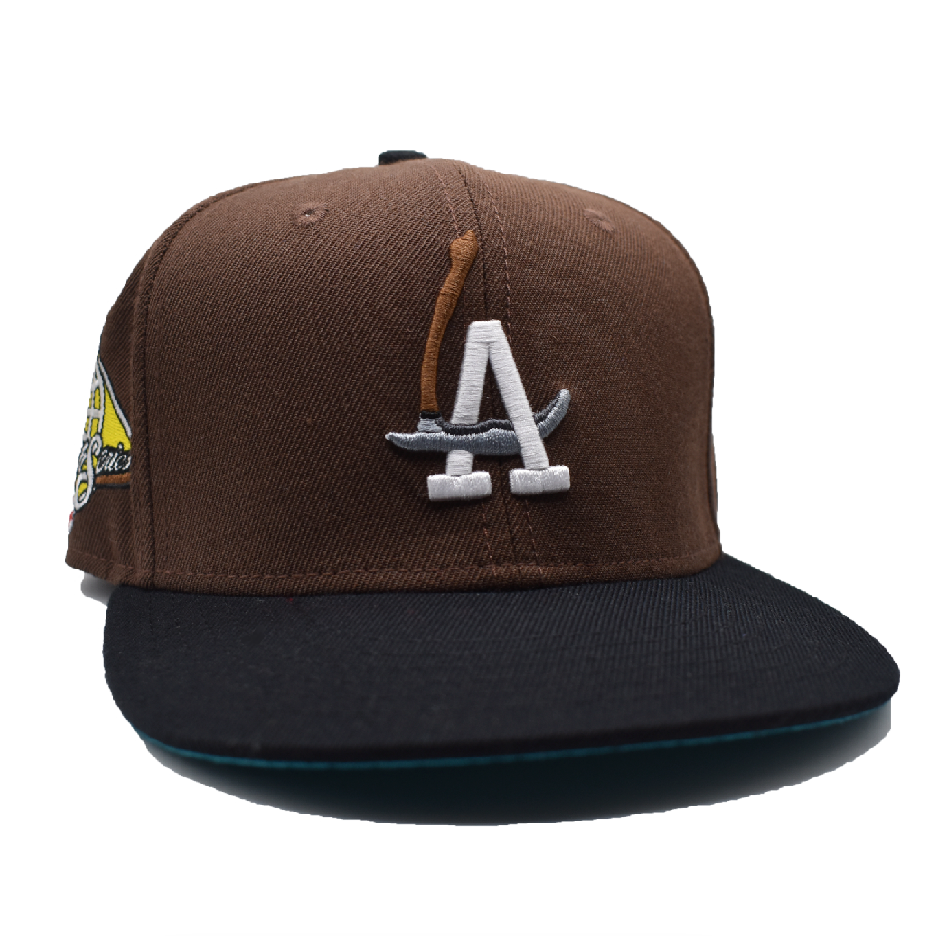 LA Scythe Sin Frenos Fitted Cap - Brown/Black/Teal UV