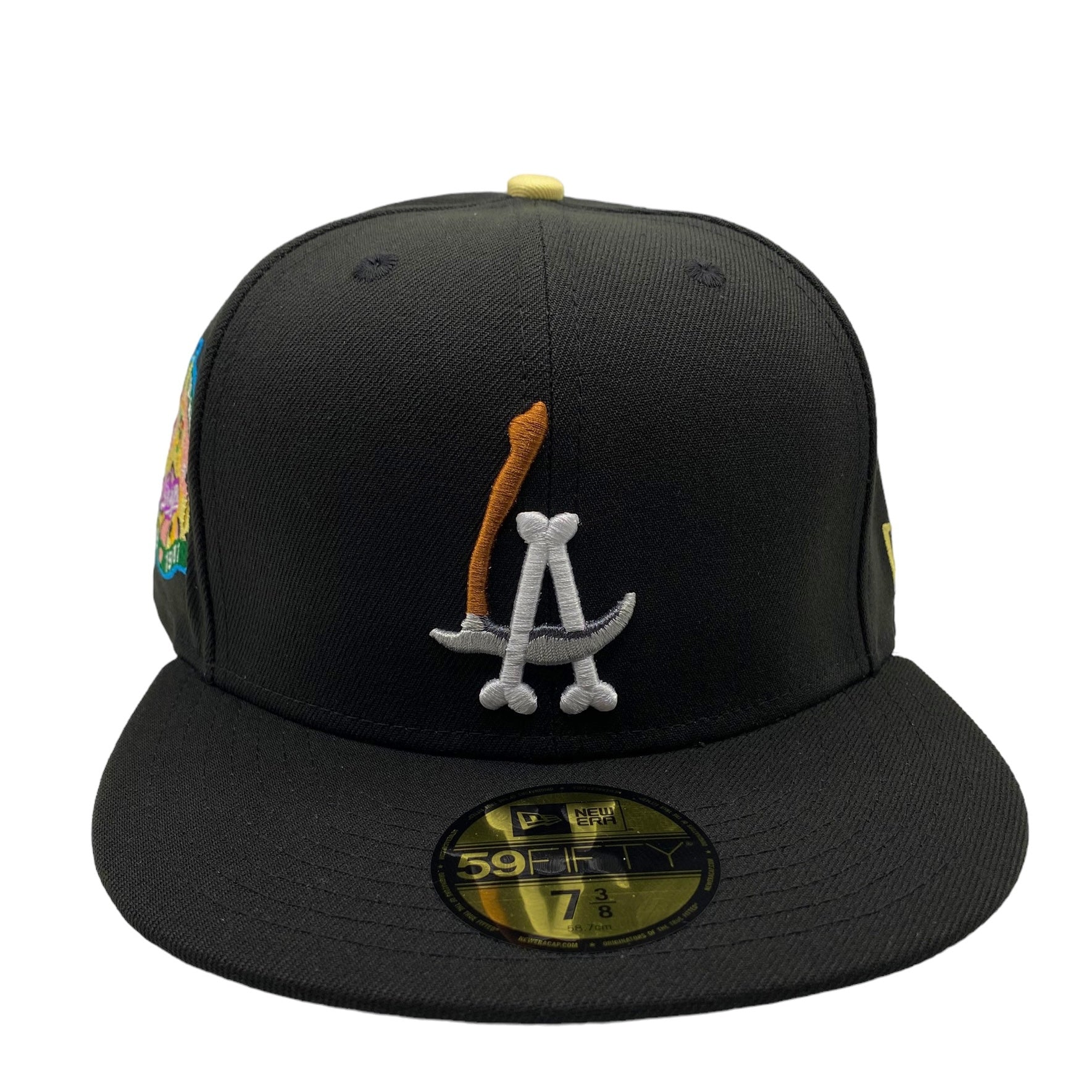 LA Scythe 59FIFTY Fitted Cap - Black/Turbo Blue UV