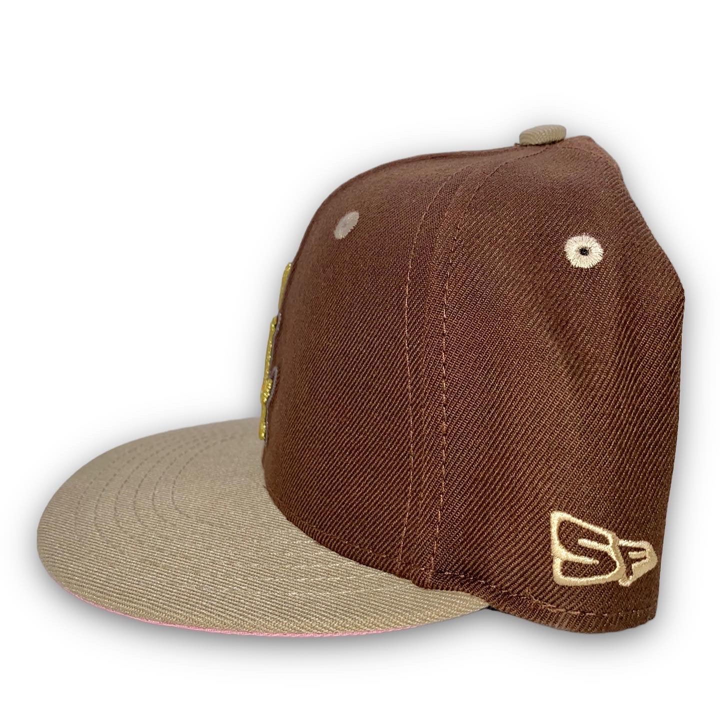LA Scythe Sin Frenos Fitted Cap (El Dorado) - Brown/Gold/Pink UV