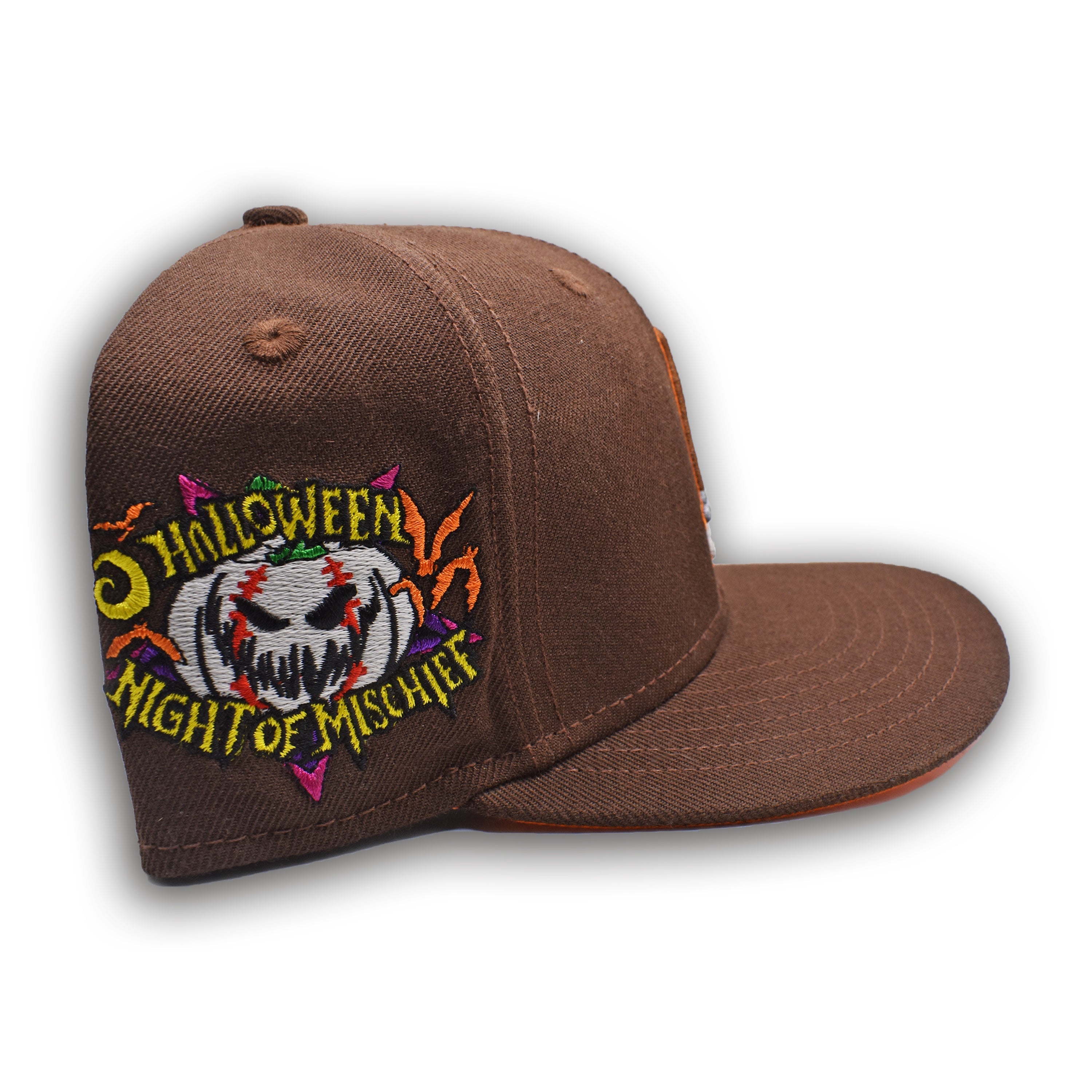 LA Scythe Sin Frenos Fitted Cap (Halloween) - Brown/Orange UV