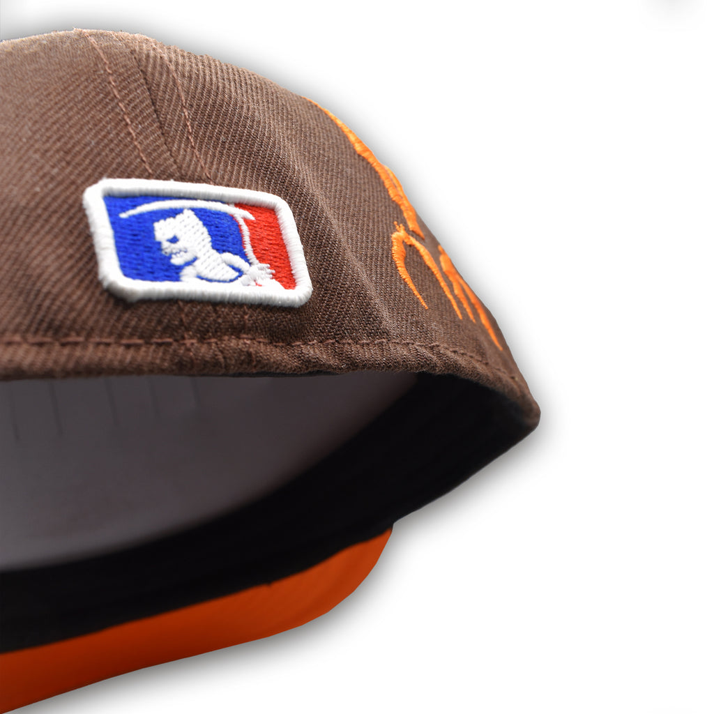 LA Scythe Sin Frenos Fitted Cap (Halloween) - Brown/Orange UV