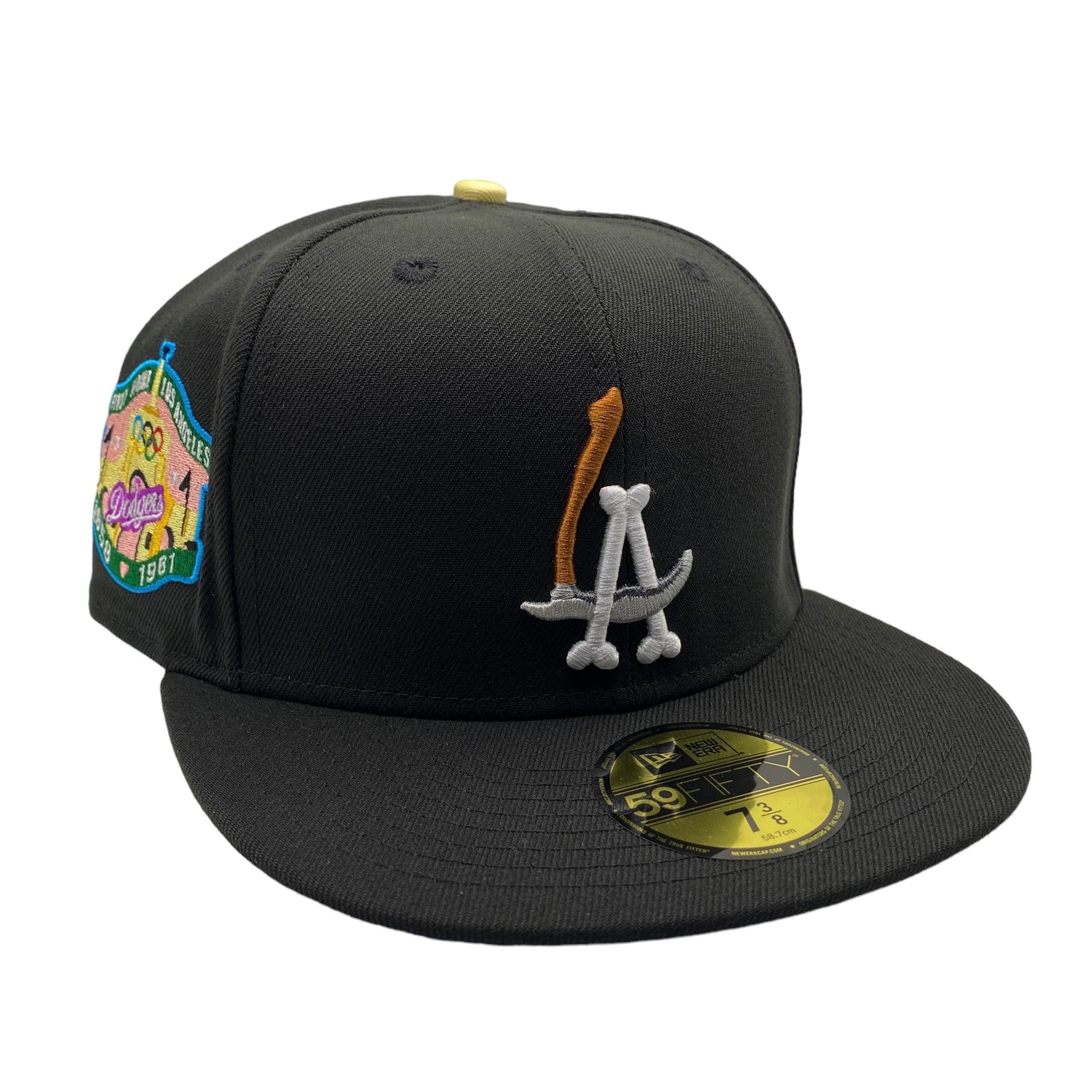 LA Scythe 59FIFTY Fitted Cap - Black/Turbo Blue UV